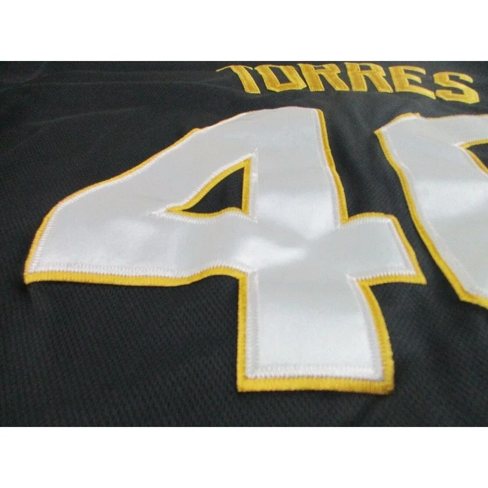 Nike‎ Boston Red Sox Mike Torres Baseball Gold Jersey Mens 48 Black Authentic